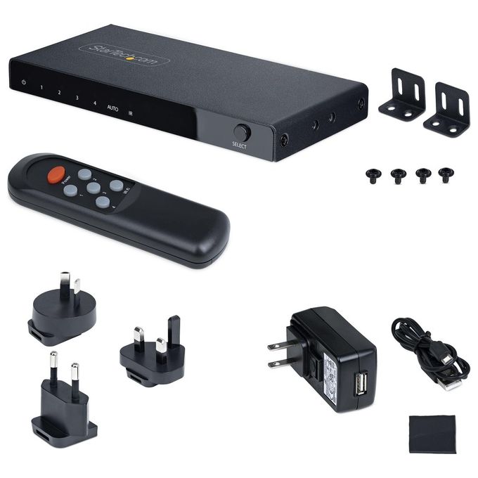 Startech.com Switch Hdmi 8k a 4 Porte Switcher Hdmi 2.1 4k 120hz Hdr10 8k 60hz Uhd Commutatore Hdmi 4 In 1