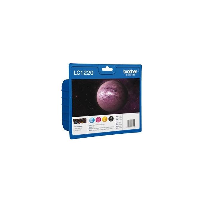 Brother LC-1220VALBP Confezione 4 Cartucce Inkjet Nero-Ciano-Magenta-Giallo Mfc-j430w J625dw J825dw