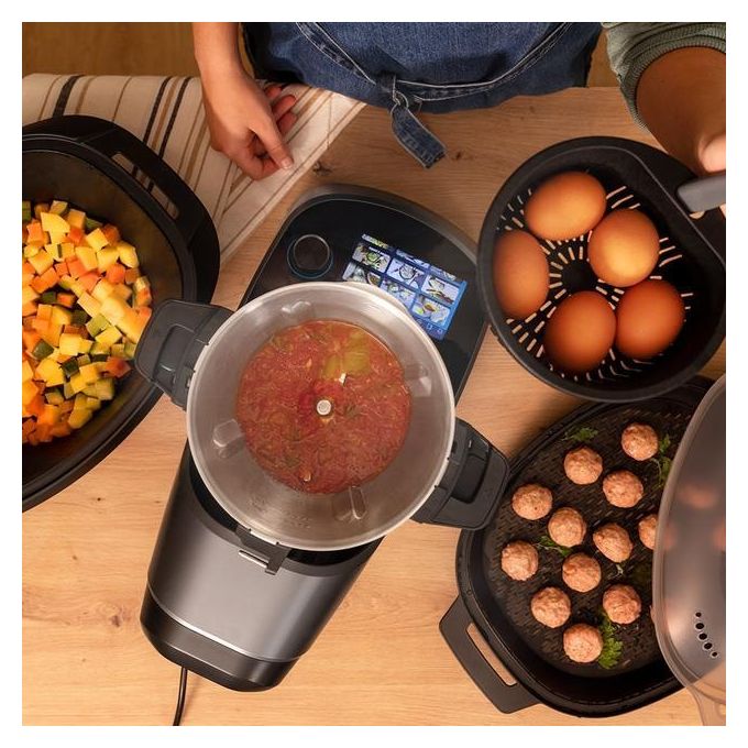 Cecotec Multicooker Mambo Touch con Caraffa Habana Robot da Cucina 1600W 3,3 Litri 37 Funzioni Inox Nero