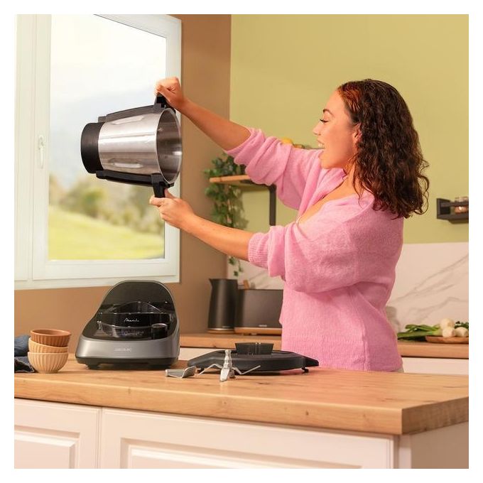 Cecotec Multicooker Mambo Touch con Caraffa Habana Robot da Cucina 1600W 3,3 Litri 37 Funzioni Inox Nero