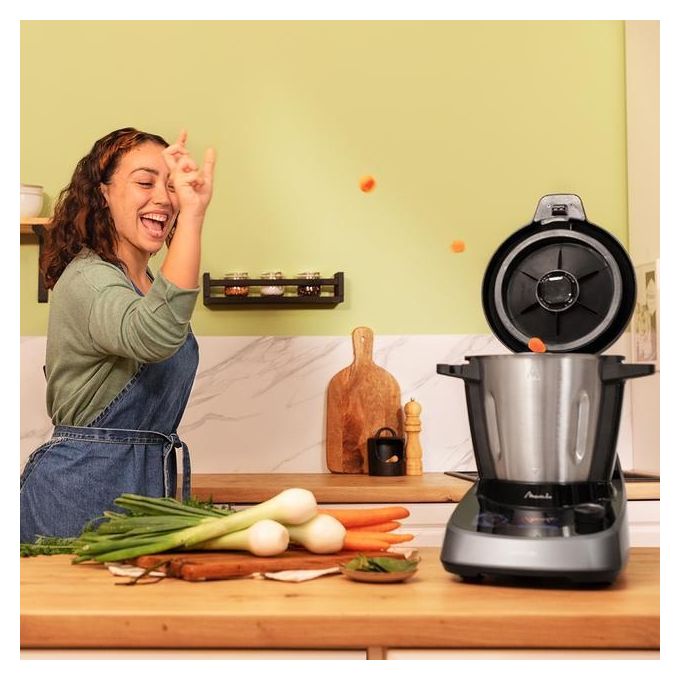 Cecotec Multicooker Mambo Touch con Caraffa Habana Robot da Cucina 1600W 3,3 Litri 37 Funzioni Inox Nero