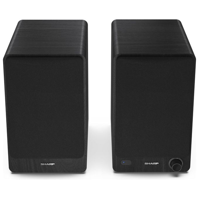 Sharp Bookshelf Speakers Altoparlante 2-Vie Nero con cavo e senza Cavo 60W