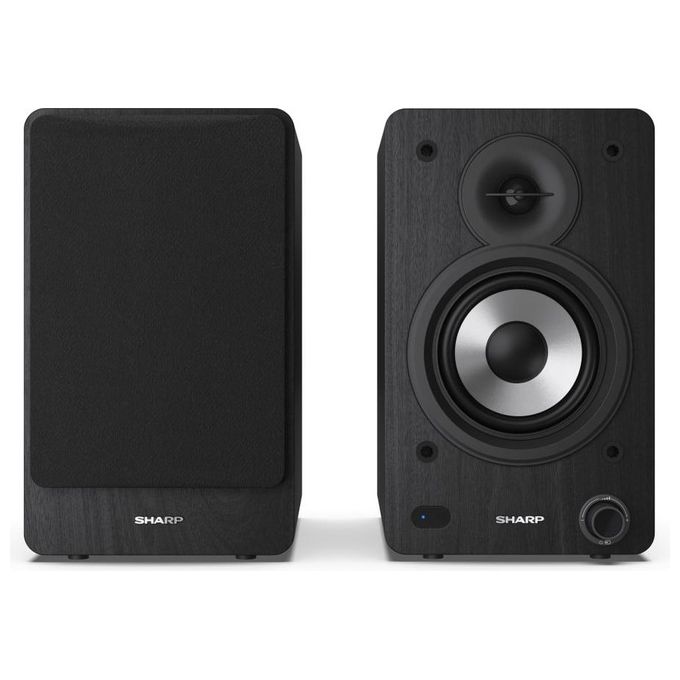 Sharp Bookshelf Speakers Altoparlante 2-Vie Nero con cavo e senza Cavo 60W
