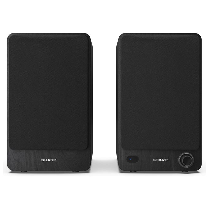 Sharp Bookshelf Speakers Altoparlante 2-Vie Nero con cavo e senza Cavo 60W