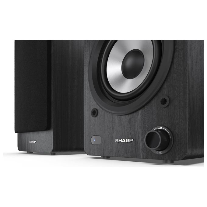 Sharp Bookshelf Speakers Altoparlante 2-Vie Nero con cavo e senza Cavo 60W