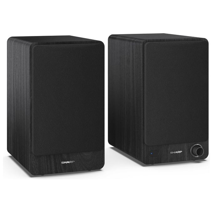 Sharp Bookshelf Speakers Altoparlante 2-Vie Nero con cavo e senza Cavo 60W