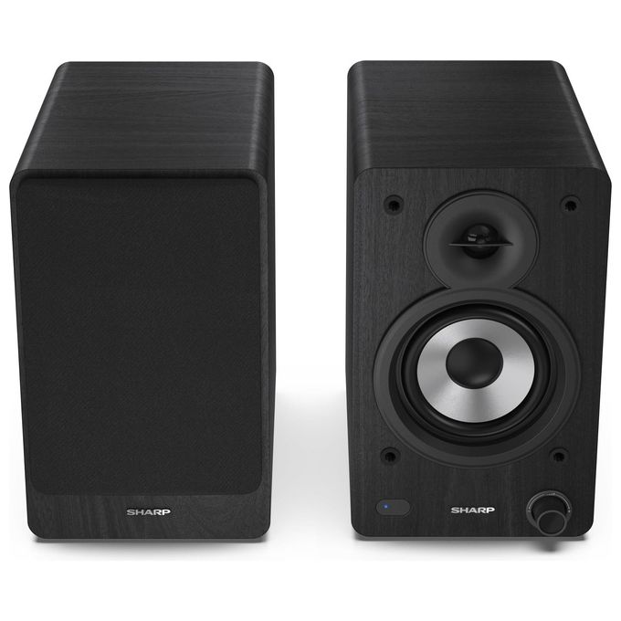Sharp Bookshelf Speakers Altoparlante 2-Vie Nero con cavo e senza Cavo 60W