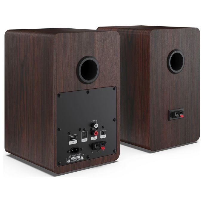 Sharp Bookshelf Speakers Altoparlante 2-Vie Marrone con Cavo e senza Cavo 60W