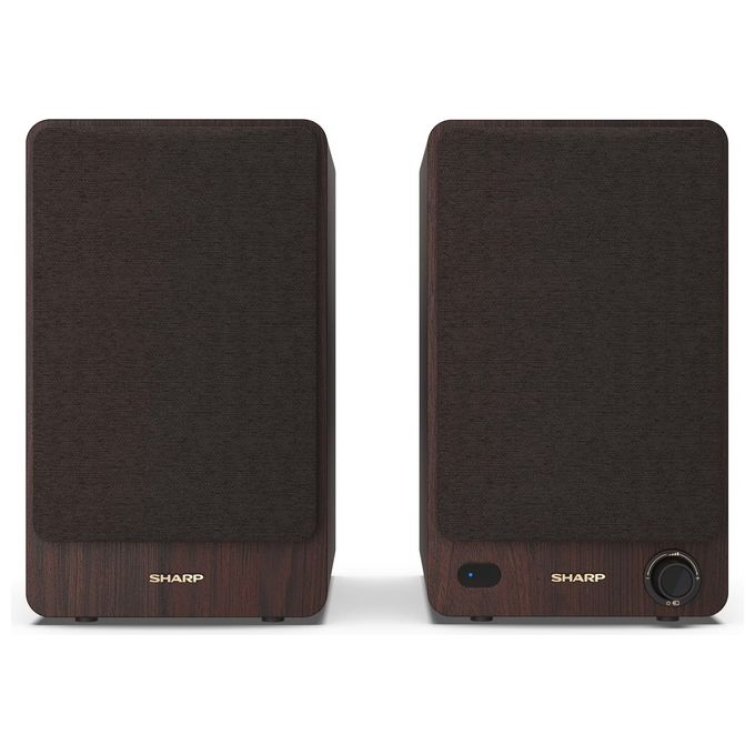 Sharp Bookshelf Speakers Altoparlante 2-Vie Marrone con Cavo e senza Cavo 60W