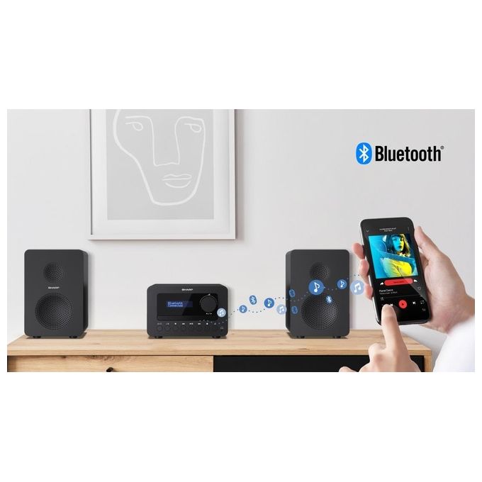 Sharp TOKYO DAB HI-FI Micro System Microsistema Audio per la Casa 40W Nero