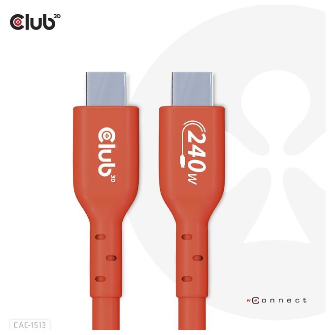 Club3d Cac-1513 Cavo Usb 3mt Usb 2.0 Usb C Arancione