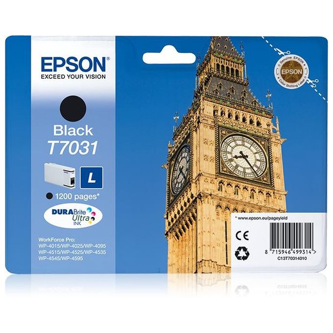 Epson Tanica Nero Taglia L Wp-4015dn E Wp-4025dw 1.2k