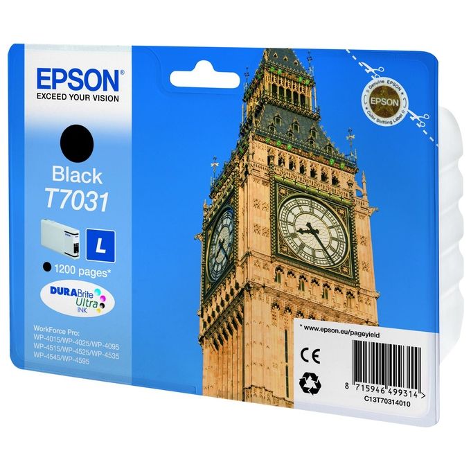 Epson Tanica Nero Taglia L Wp-4015dn E Wp-4025dw 1.2k