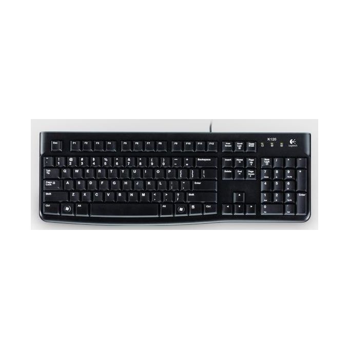 Logitech K120 Tastiera USB QWERTZ Svizzere Nero