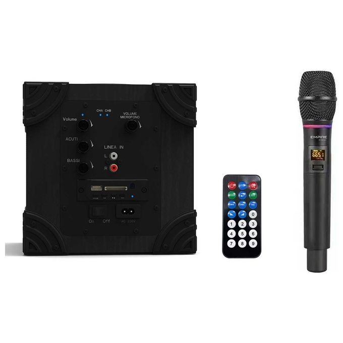 Empire Speaker Portatile Qubo con Microfono 100W Microfono Ice Incluso