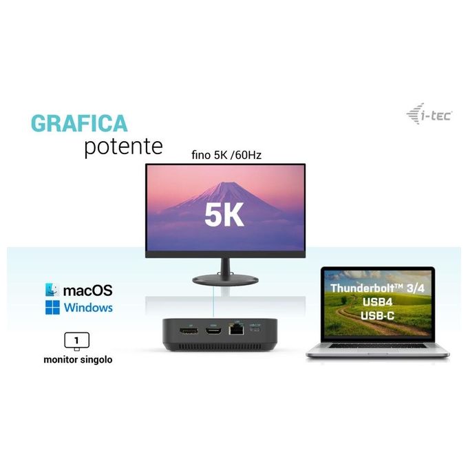 I-Tec USB-C HDMI Dual DP Docking Station con Power Delivery 100W