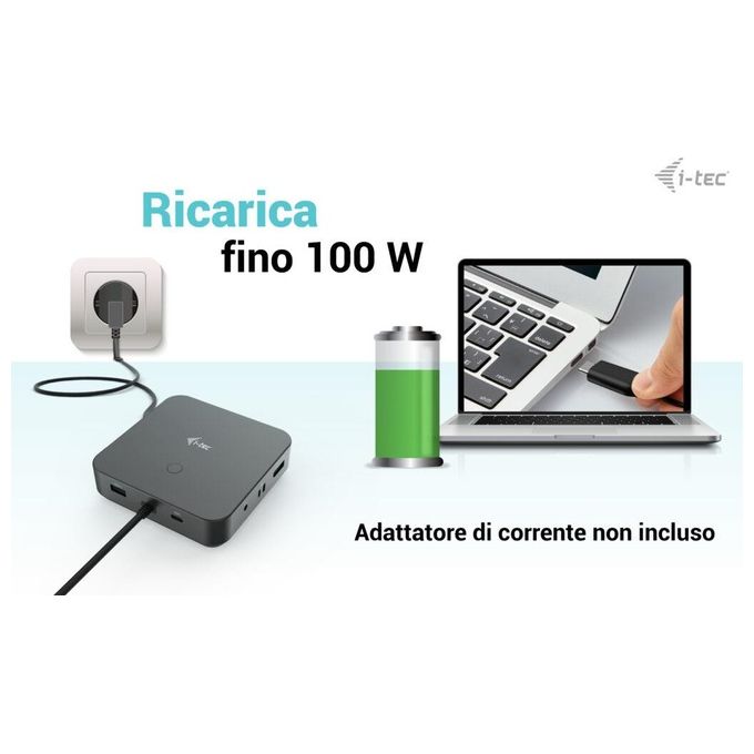 I-Tec USB-C HDMI Dual DP Docking Station con Power Delivery 100W