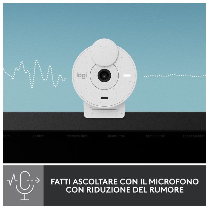 Logitech Brio 300 Webcam 2 MP 1920x1080 Pixel USB-C Bianco