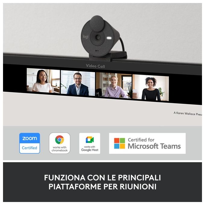 Logitech Brio 300 Webcam 2 MP 1920x1080 Pixel USB-C Grafite