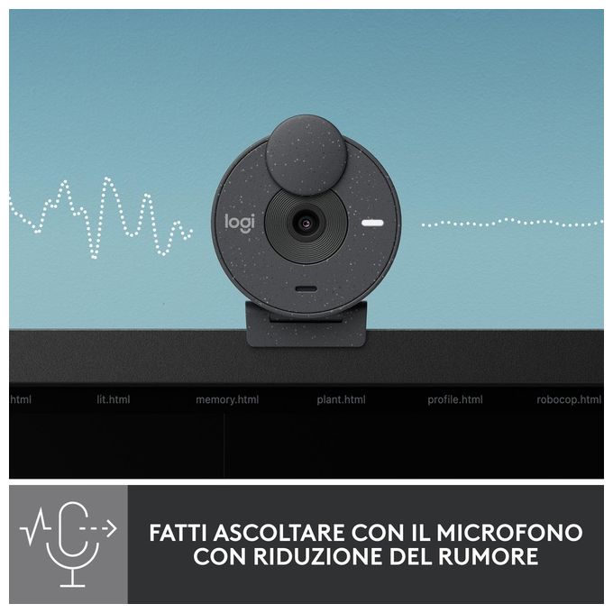 Logitech Brio 300 Webcam 2 MP 1920x1080 Pixel USB-C Grafite