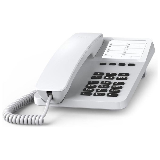 Gigaset DESK 400 telefono da tavolo e da parete con quattro tasti di chiamata rapida Bianco