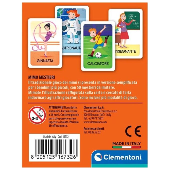 Clementoni Carte da Gioco Mimo Mestieri