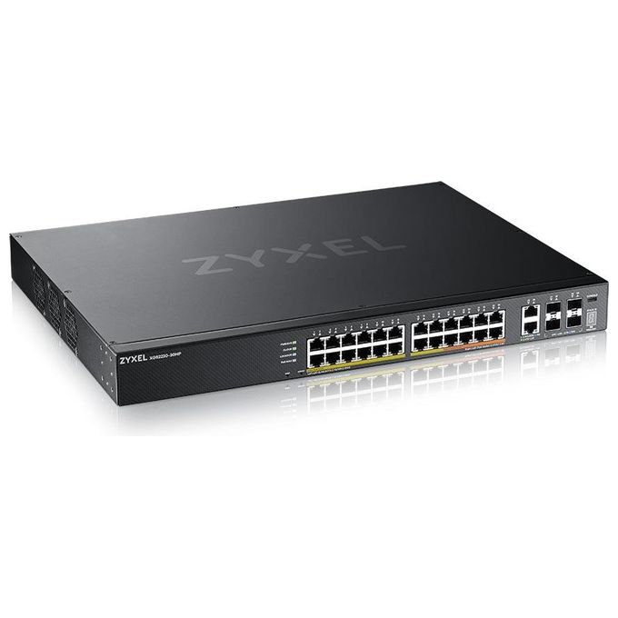 Zyxel XGS2220-30HP Switch PoE a 24 Porte GbE L3 Access con 6 Uplink 10G 400W