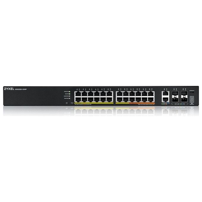 Zyxel XGS2220-30HP Switch PoE a 24 Porte GbE L3 Access con 6 Uplink 10G 400W