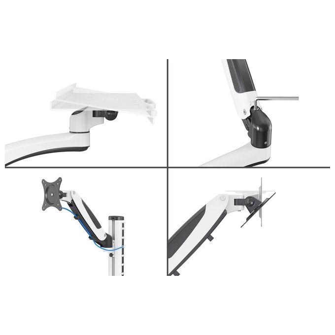 Digitus Supporto da Muro per Posto di Lavoro Monitor- Tastiera e Mouse