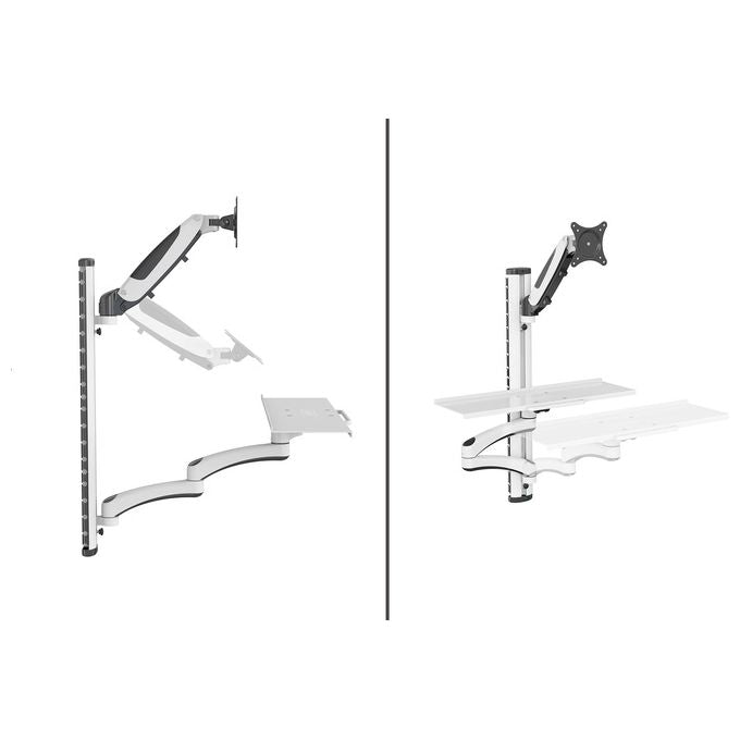 Digitus Supporto da Muro per Posto di Lavoro Monitor- Tastiera e Mouse