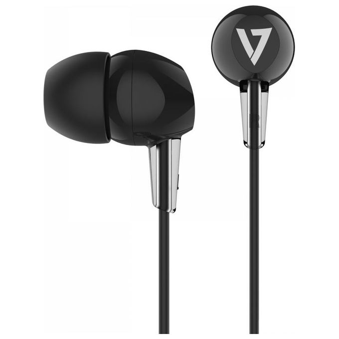 V7 HA200 Wired Earbud Binaural Stereo Earphone Nero