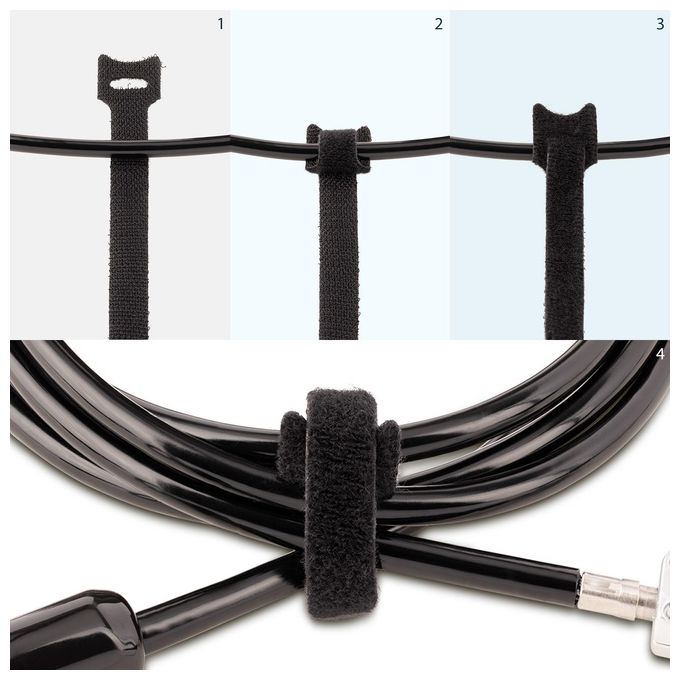 Startech.com Fascette Fermacavi a Strappo da 15cm Confezione da 50 Pezzi Nero