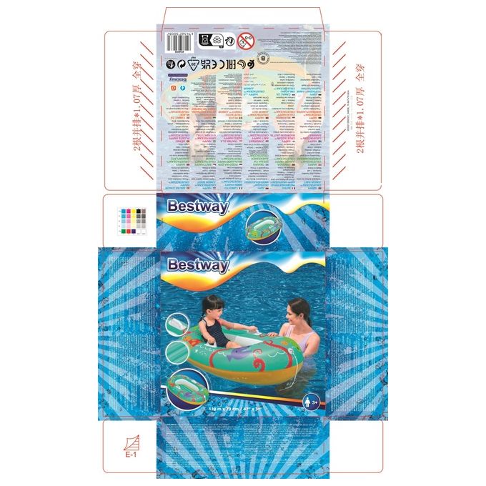 Bestway Happy Crustacean Canotto Gonfiabile Multicolor