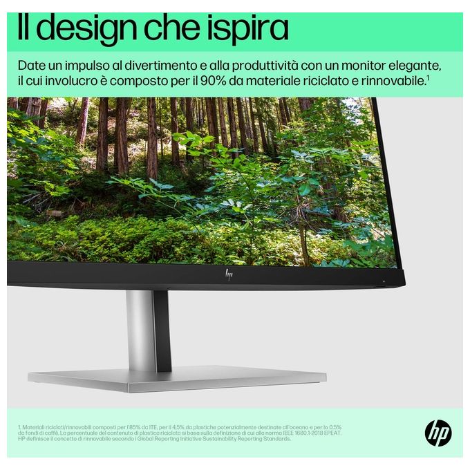 HP E-Series E22 G5 Monitor PC 21.5'' 1920x1080 Pixel Full HD LED Nero-Argento
