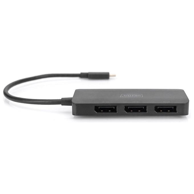 Digitus Splitter Video 8K 3 Porte da USB-C a 3X DP MST Nero