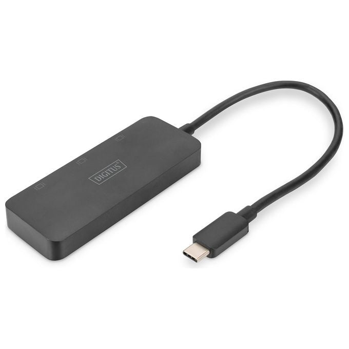 Digitus Splitter Video 8K 3 Porte da USB-C a 3X DP MST Nero