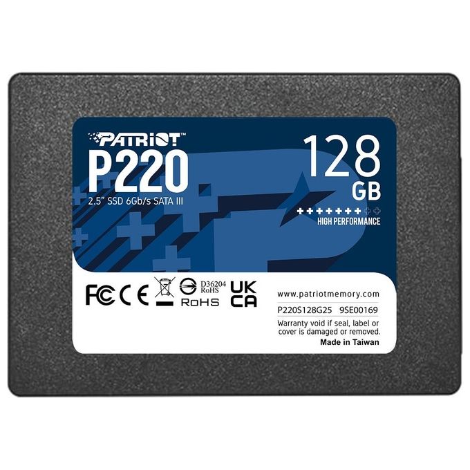 Patriot P220 Ssd 128Gb 2.5'' Sata 3 Read:550mb-write:480 Mb-s