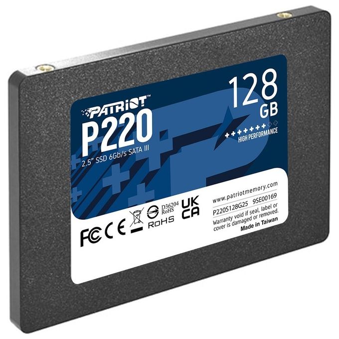 Patriot P220 Ssd 128Gb 2.5'' Sata 3 Read:550mb-write:480 Mb-s