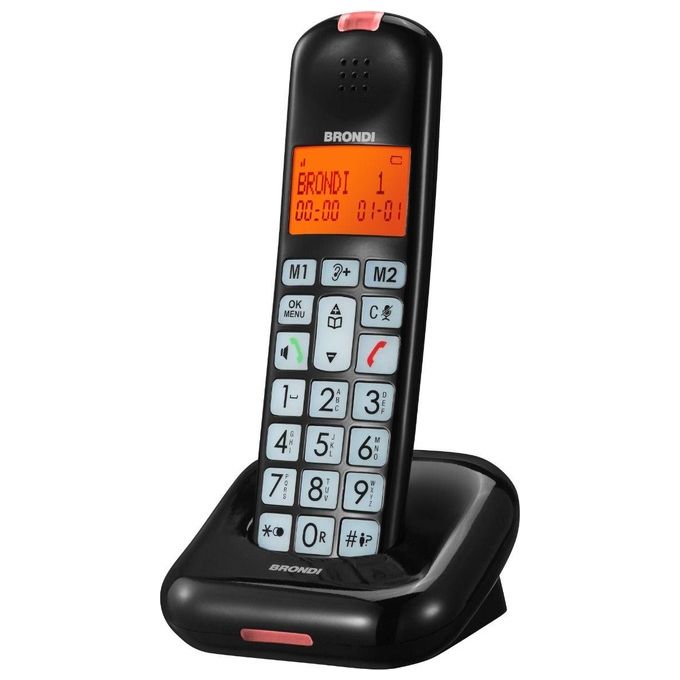 Brondi Telefono Cordless Bravo Moon Nero