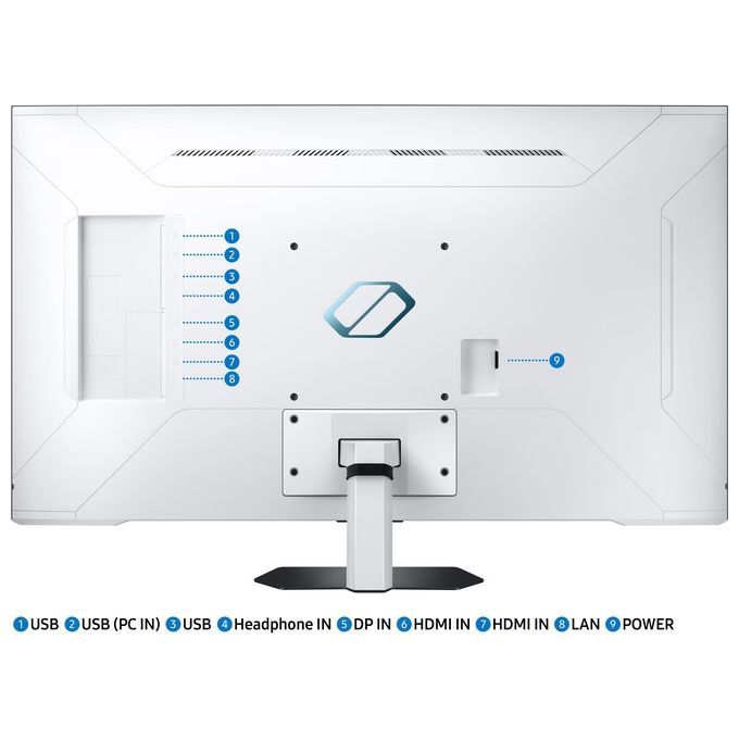 Samsung Monitor Gaming Odyssey Neo G7 (S43CG700), Flat, 43'', 3840x2160 (UHD), Piattaforma Smart TV, HDR10+, VA, 144Hz, 1ms, Freesync Premium PRO, HDMI, Display Port, USB, WiFi, Bluetooth, Casse