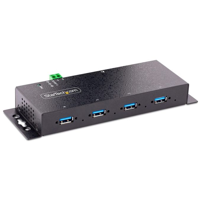 Startech.com Hub Usb 3.0 Industriale a 4 Porte -Multipresa Usb Alimentata Esd e Protezione da Sovratensione