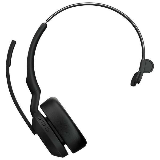 Jabra Evolve2 55 Auricolare con Cavo e Senza Cavo a Padiglione Ufficio Bluetooth Base di Ricarica Nero