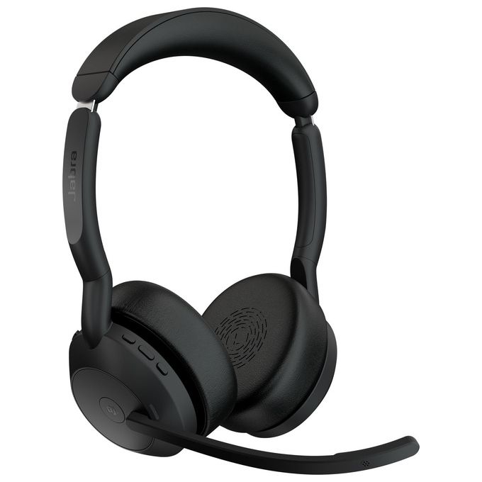 Jabra Evolve2 55 Auricolare con Cavo e Senza Cavo a Padiglione Ufficio Bluetooth Base di Ricarica Nero