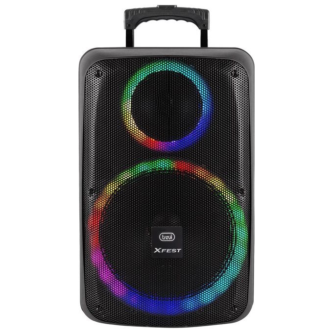 Trevi XFEST XF 1250 KB Altoparlante Amplificato 90W Bluetooth USB Karaoke Party Speaker con Microfono Incluso