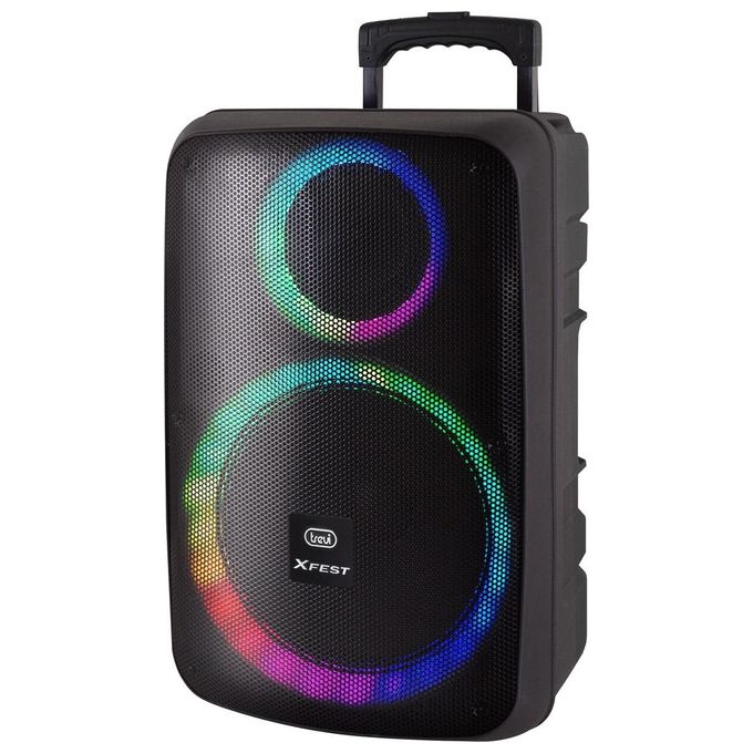Trevi XFEST XF 1250 KB Altoparlante Amplificato 90W Bluetooth USB Karaoke Party Speaker con Microfono Incluso