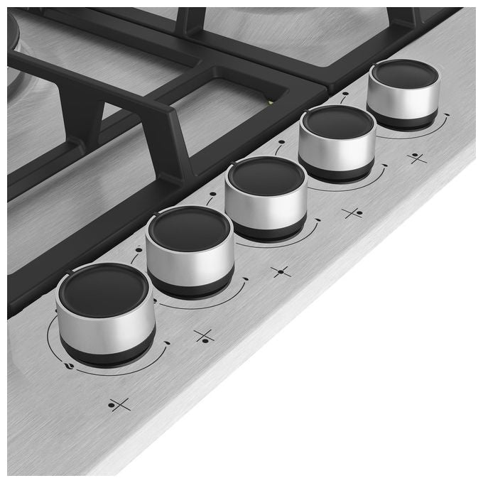 BEKO HIAW75225S Piano cottura a gas da Incasso 5 Fuochi (Wok) larghezza 75 cm Inox