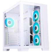 Itek DARK CAVE Case Gaming Tower ATX 4x12cm ARGB Fan 2xUsb 3.0 Type-C Side e Front Panel Temp Glass White Edition