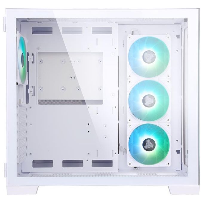 Itek DARK CAVE Case Gaming Tower ATX 4x12cm ARGB Fan 2xUsb 3.0 Type-C Side e Front Panel Temp Glass White Edition