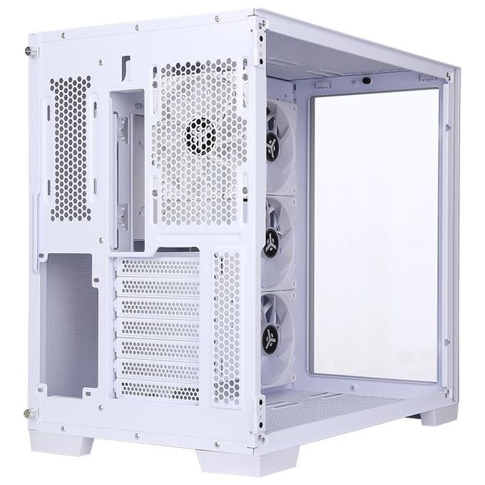 Itek DARK CAVE Case Gaming Tower ATX 4x12cm ARGB Fan 2xUsb 3.0 Type-C Side e Front Panel Temp Glass White Edition