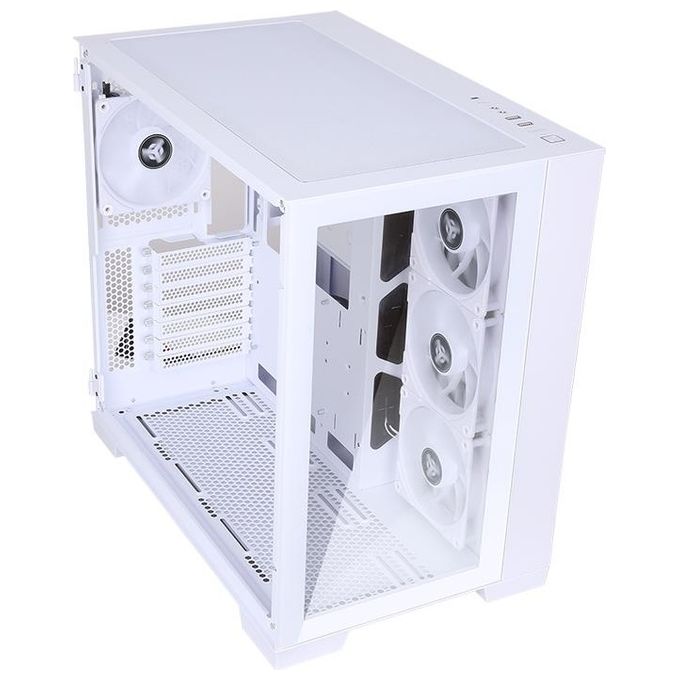 Itek DARK CAVE Case Gaming Tower ATX 4x12cm ARGB Fan 2xUsb 3.0 Type-C Side e Front Panel Temp Glass White Edition